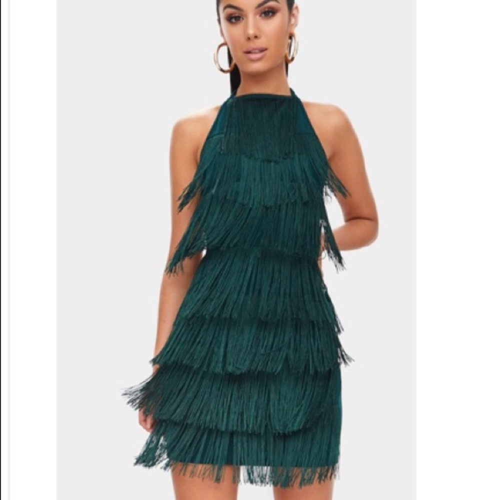Emerald green dress